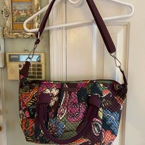 NWoT Vera Bradley Autumn Leaves Hadley Satchel Crossbody Purse Bag 2 Way Wear